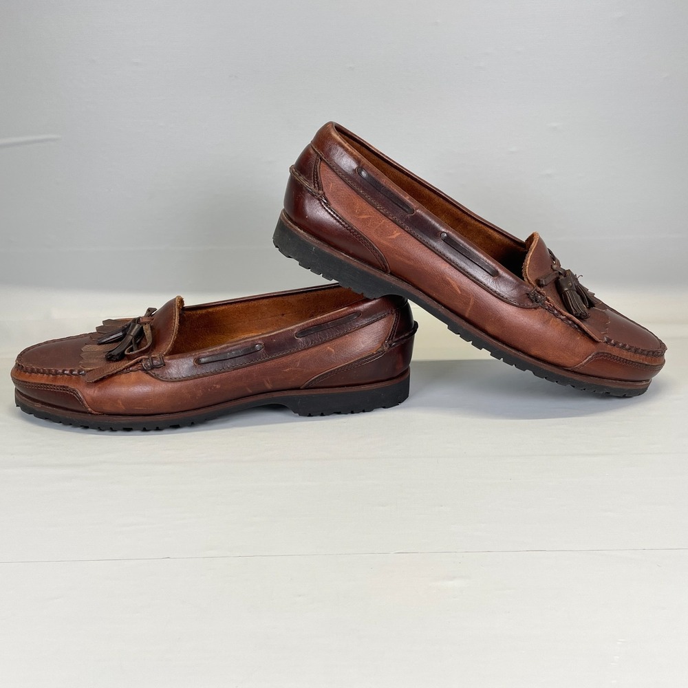Cole Haan Country Kiltie Tassel Loafers Mens Size 13 M Brown Leather Shoes - USA - Picture 8 of 10